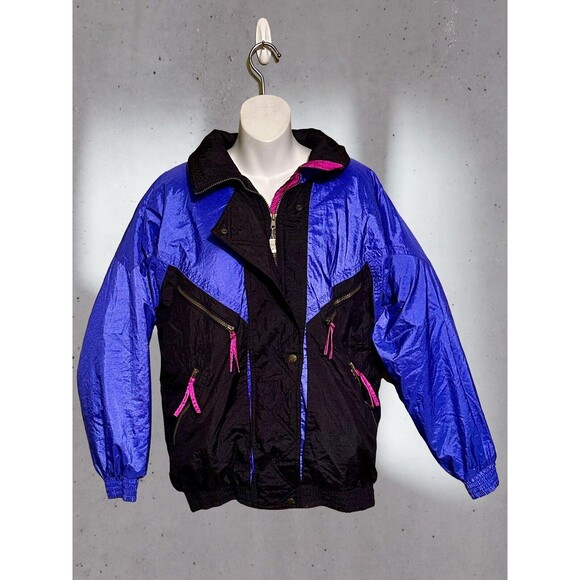 Vintage 80s 90s Ski Jacket Pink/Purple/Black Size M EUC!!! - Picture 1 of 5